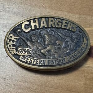 San Diego Chargers 1980-81 Belt Buckle Western Division Champions 1981 Super NFL